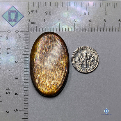 Black tanzanian sunstone-oval-cabochons