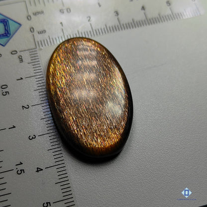 Black tanzanian sunstone-oval-cabochons