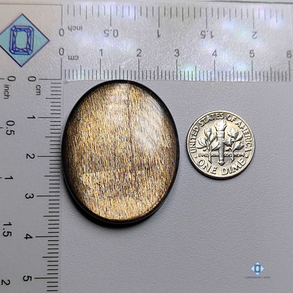 Black tanzanian sunstone-oval-cabochons