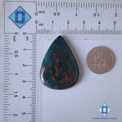 Blood Stone Pear Cabochons