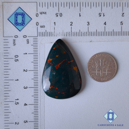Blood Stone Pear Cabochons