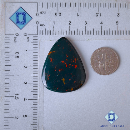 Blood Stone Pear Cabochons