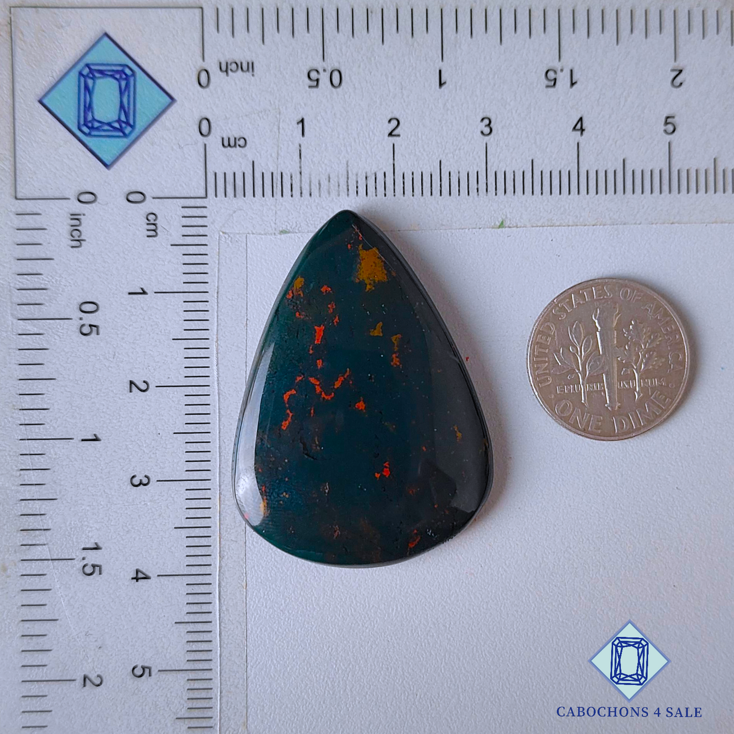 Blood Stone Pear Cabochons