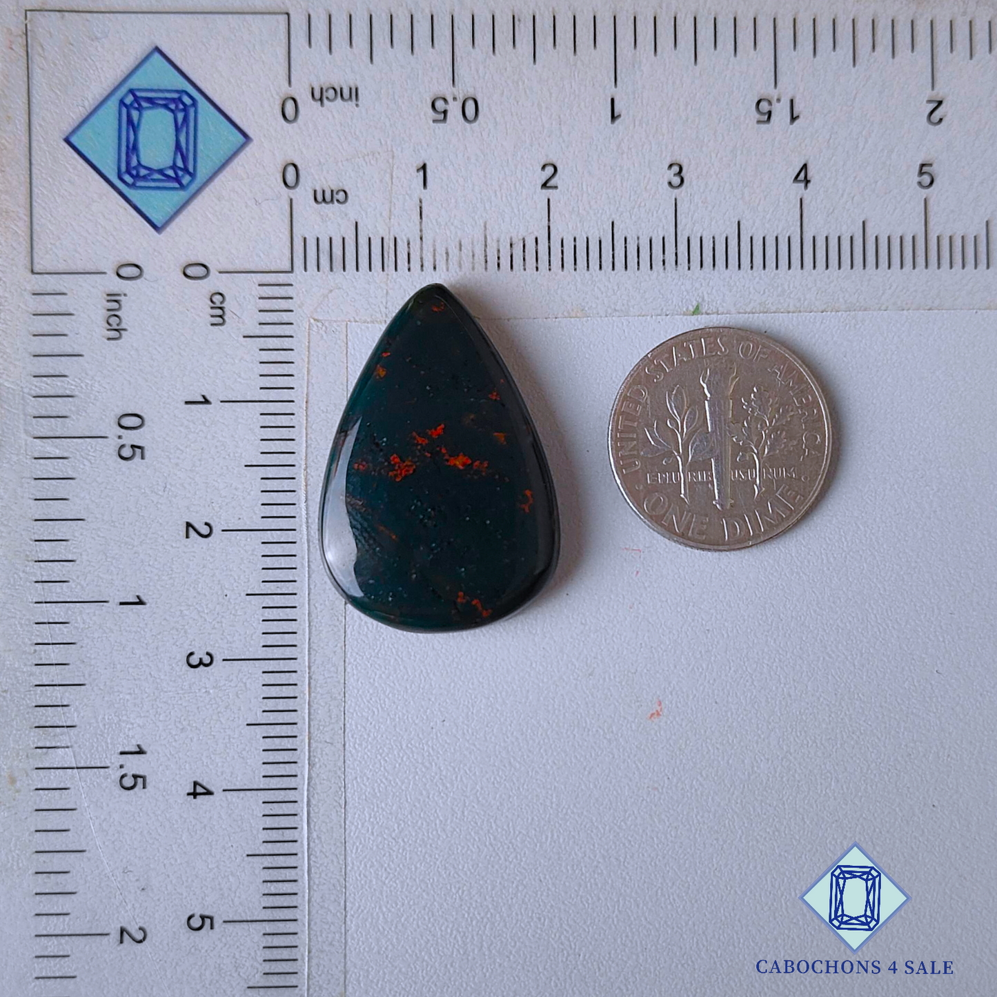 Blood Stone Pear Cabochons