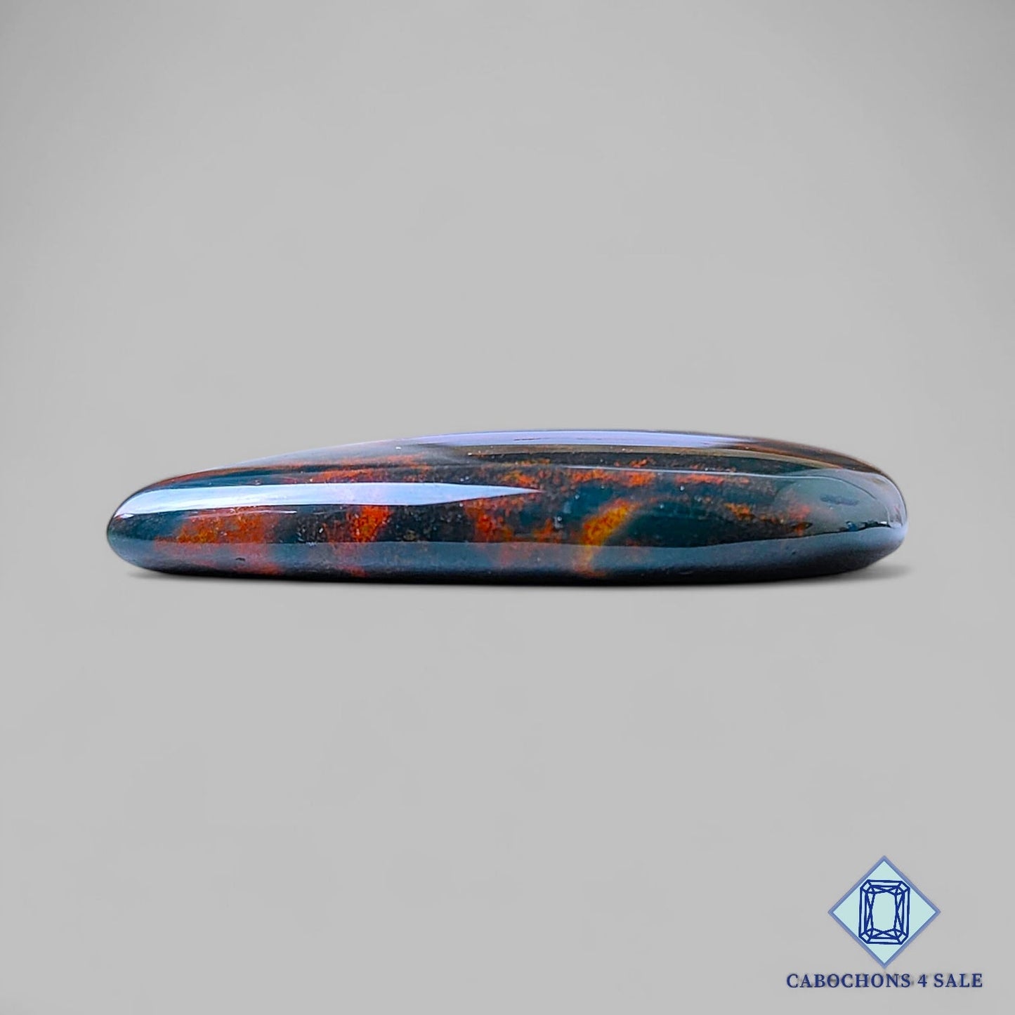 Natural Blood Stone Gemstone Pear Cabochons 33*20*6mm from Brazil available for sale