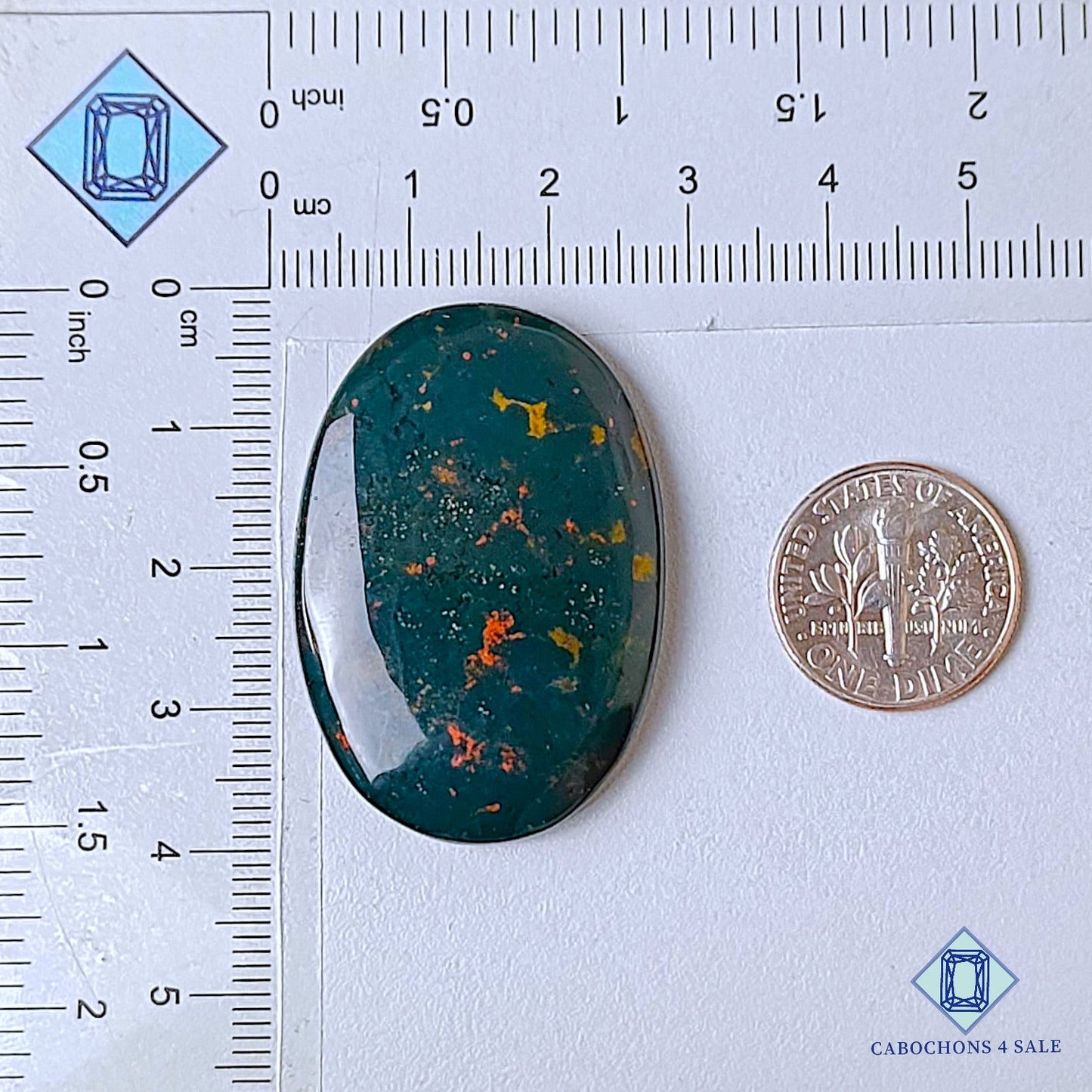 Cabujones ovalados de piedra de sangre natural de 38 x 26 x 5 mm, de Brasil, disponibles para la venta.