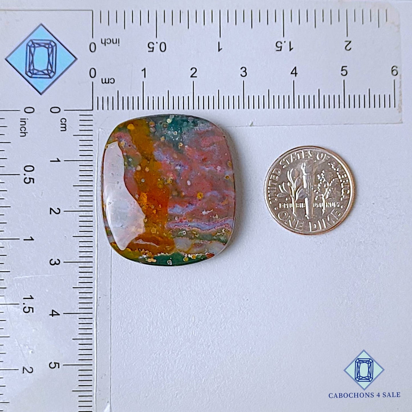 Natural Blood Stone Gemstone Rectangle Cabochons 30*26*5mm from Brazil available for sale