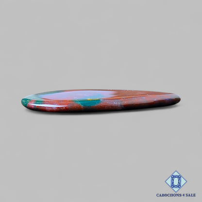 Natural Blood Stone Gemstone Pear Cabochons 40*21*4mm from Brazil available for sale