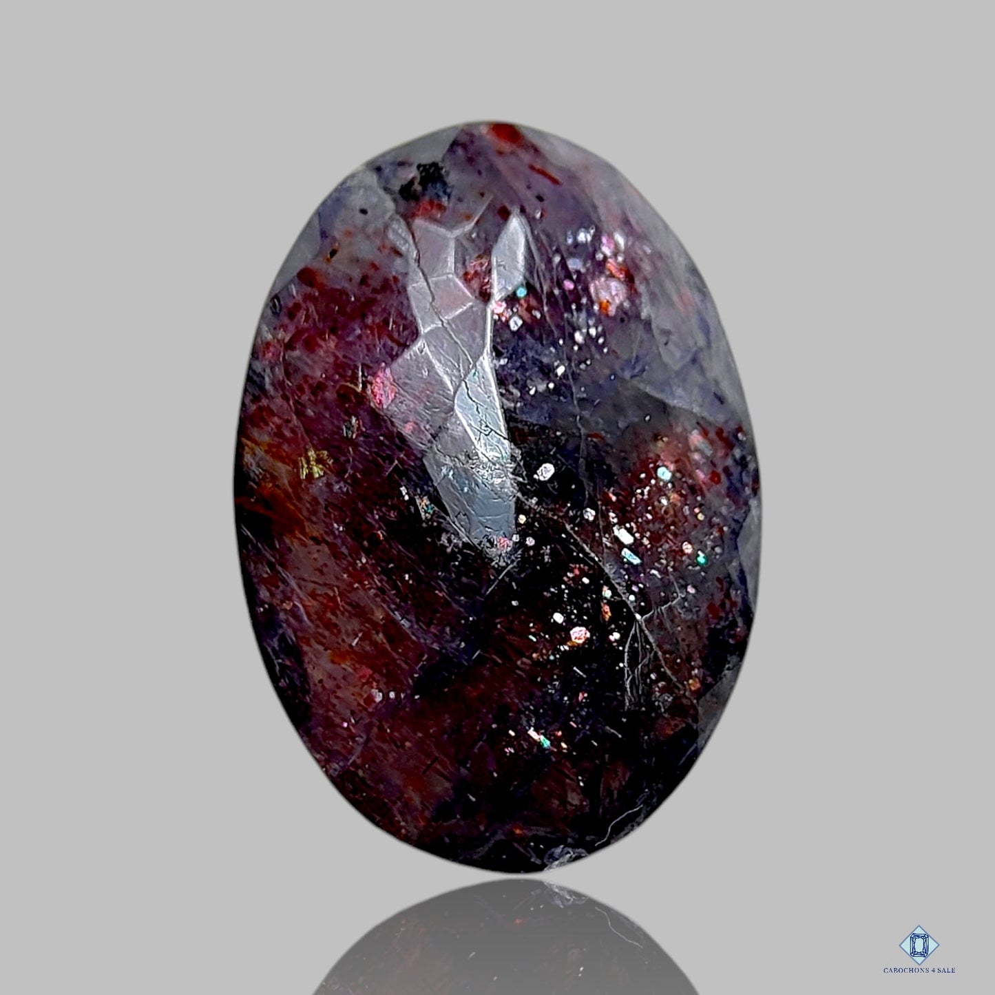 Bloodshot Iolite Oval All Cuts