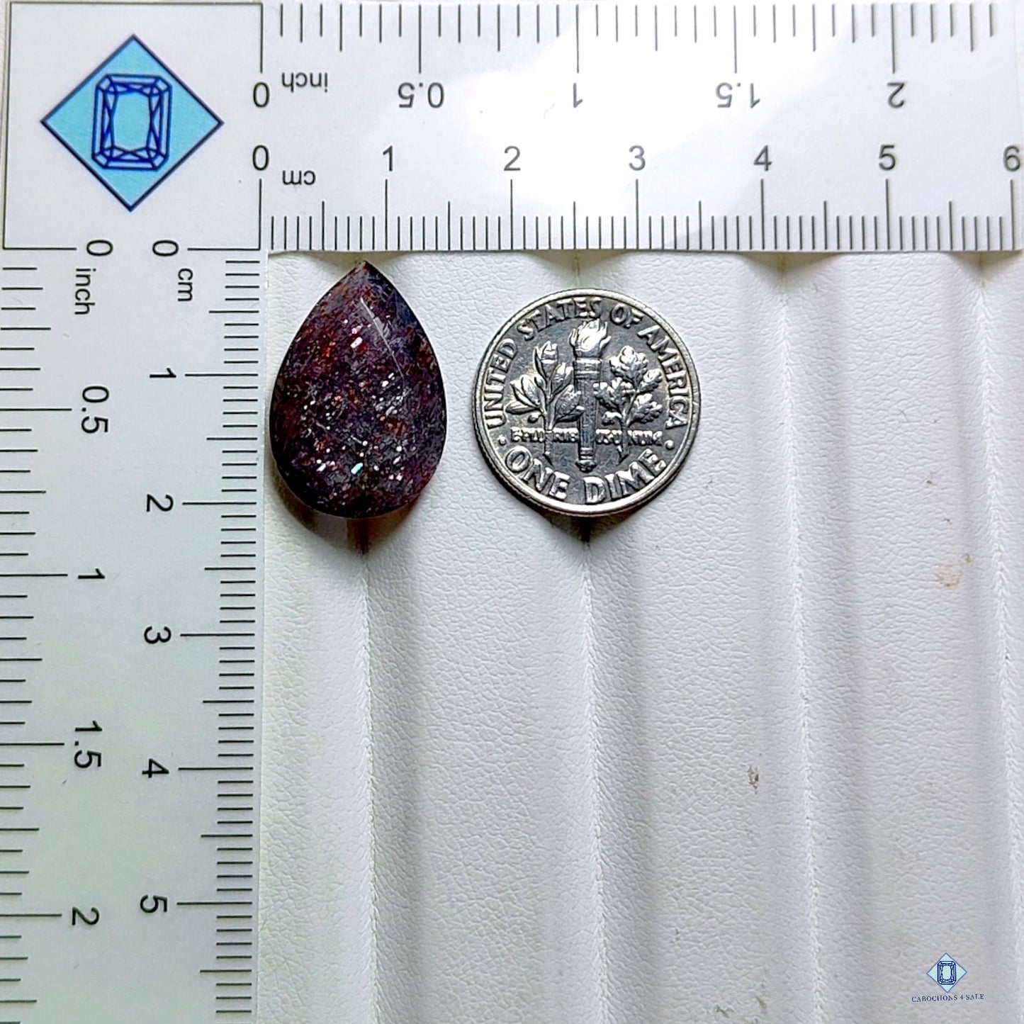 Bloodshot Iolite Pear All Cuts