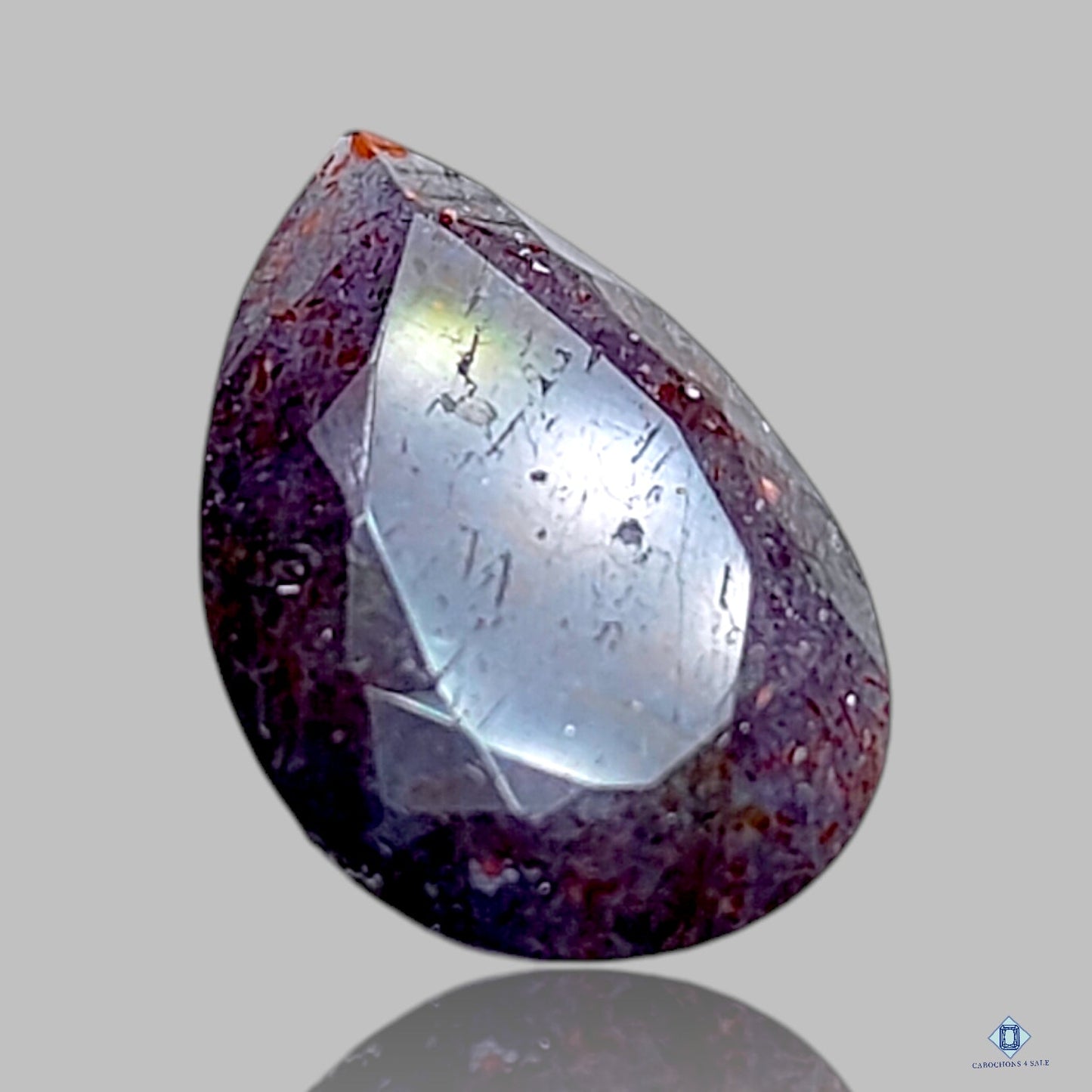 Bloodshot Iolite Pear All Cuts