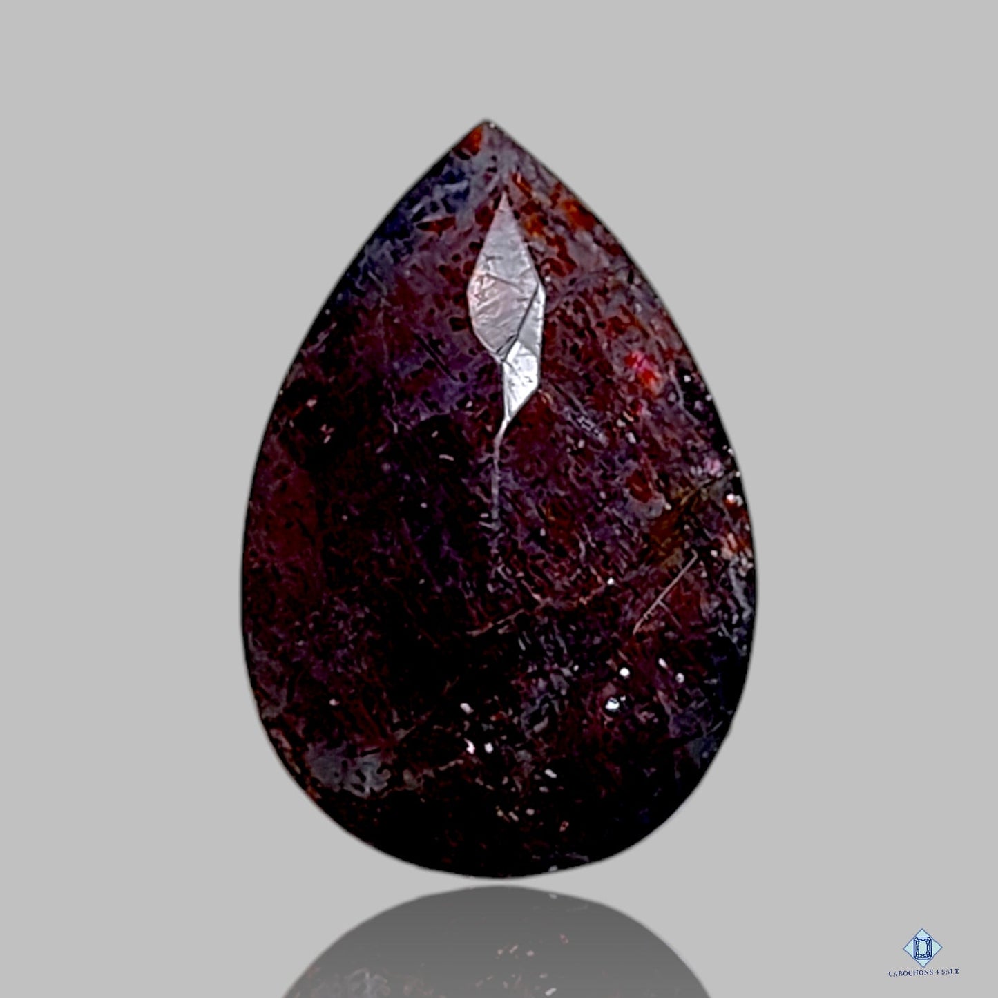 Bloodshot Iolite Pear All Cuts