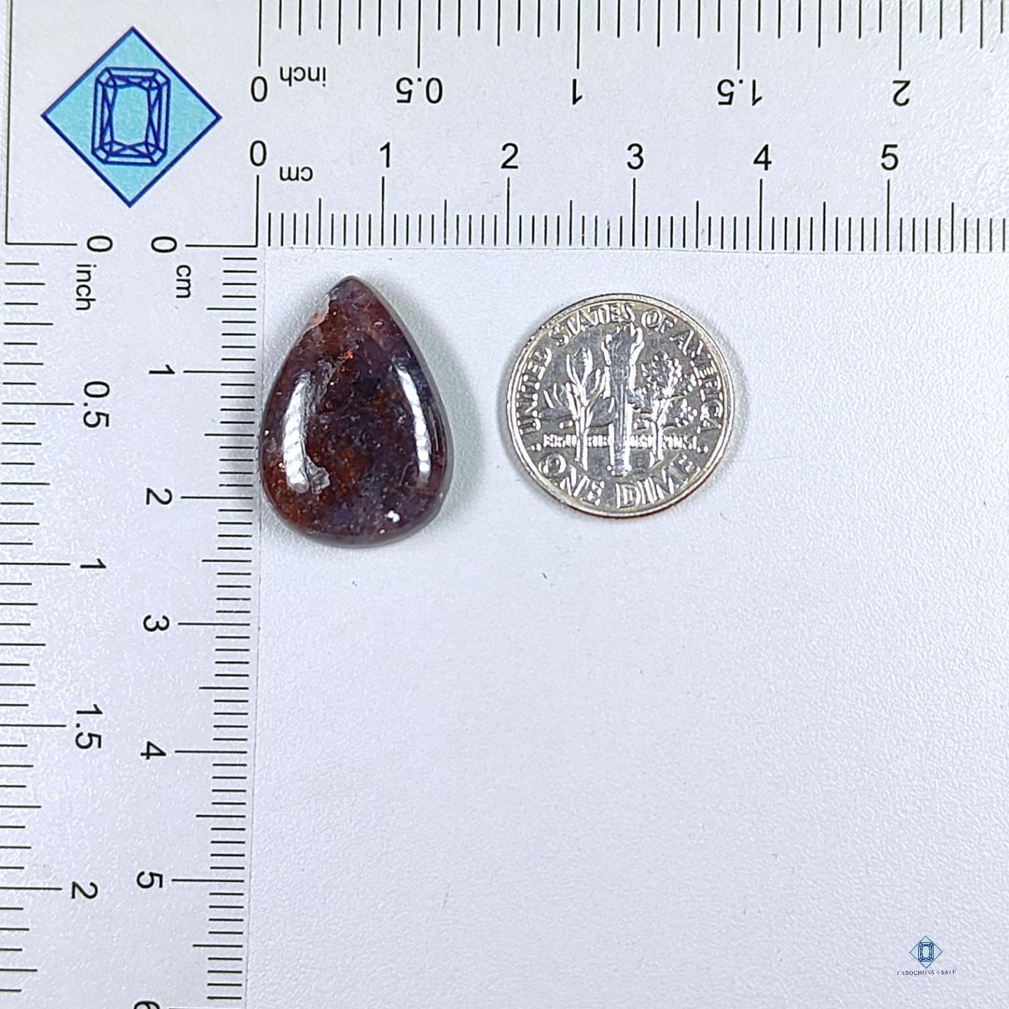 Bloodshot Iolite Pear Cabochons