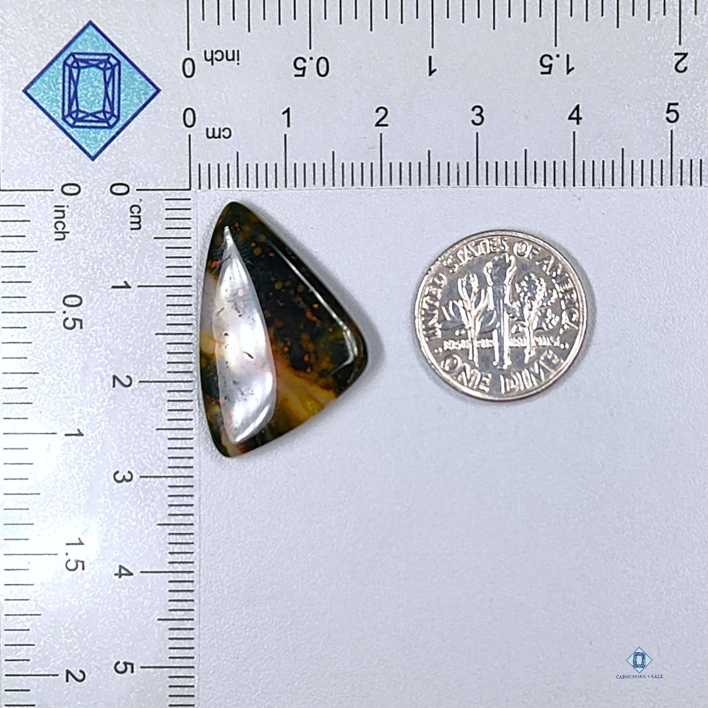 Bloodstone Pear Cabochons