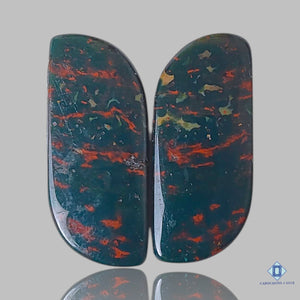 Natural Bloodstone Jasper Gemstone Fancy Pairs 27*12*4mm from Brazil available for sale