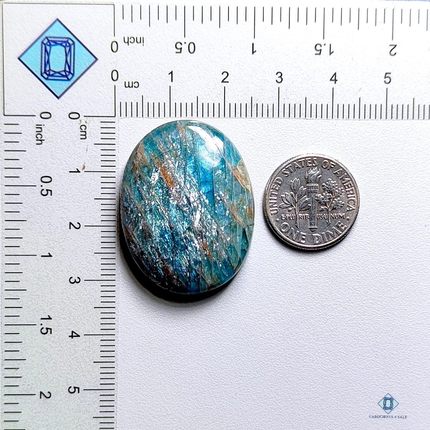 Blue Apatite Oval Cabochons