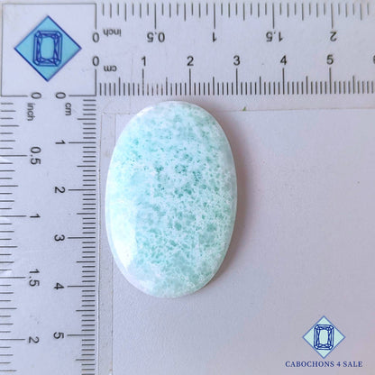 Natural Blue Aragonite Gemstone  Oval Cabochons 41*27*6mm from Spain available for sale