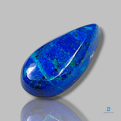 Blue Azurite Pear Cabochons