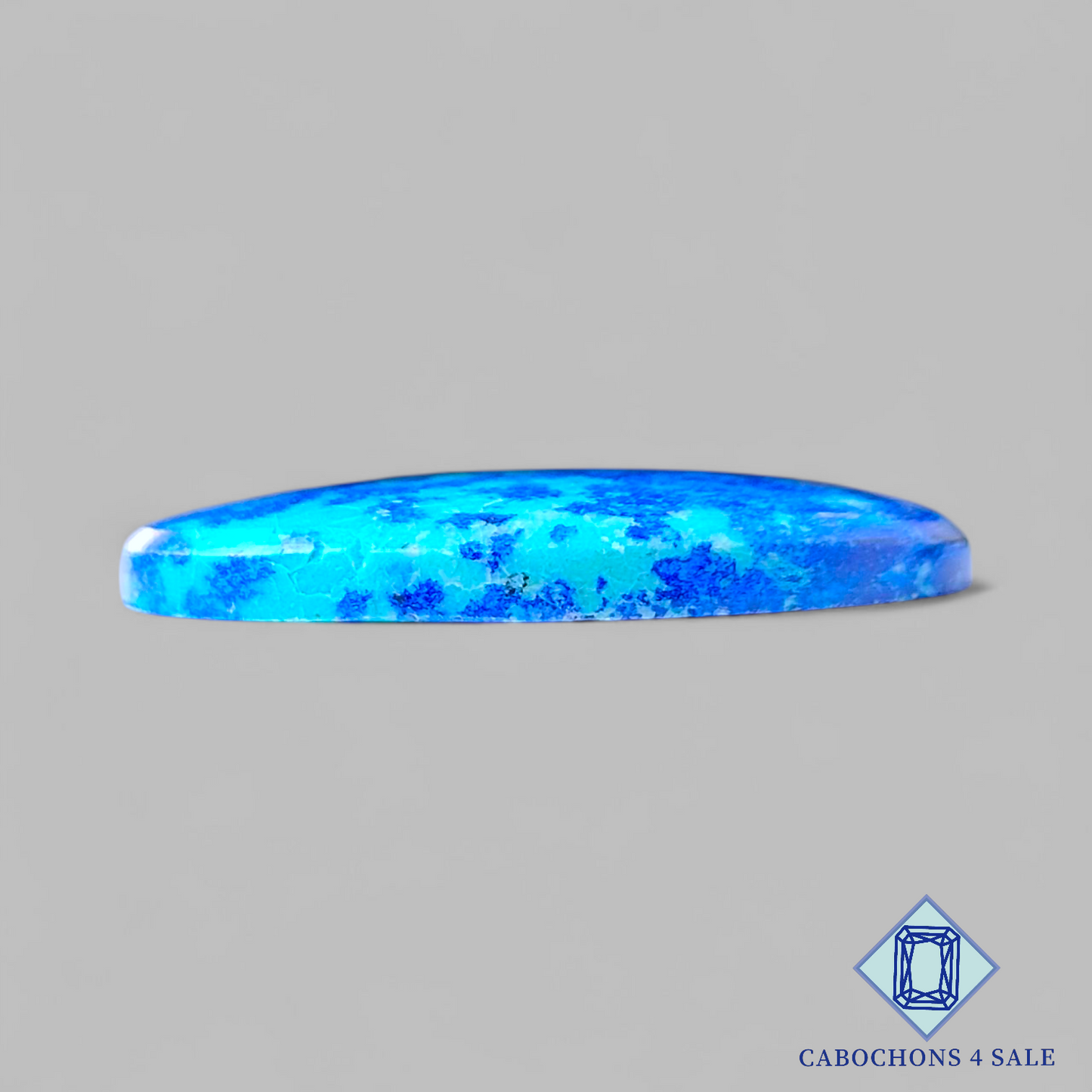 Cabujones ovalados de azurita Blue Bird de 34 x 21 x 5 mm