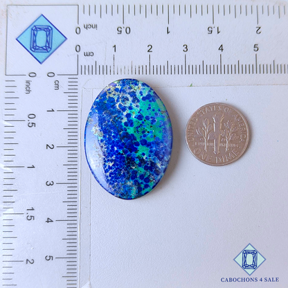 Blue Bird Azurite Oval Cabochons 33*24*5mm