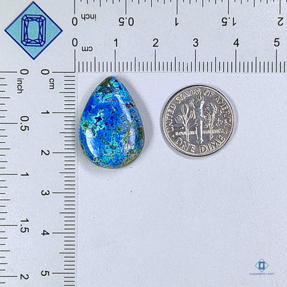 Blue Bird Azurite Pear Cabochons