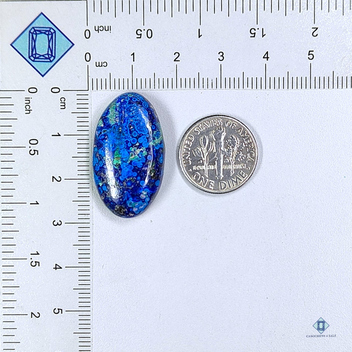 Blue Bird Azurite Oval Cabochons