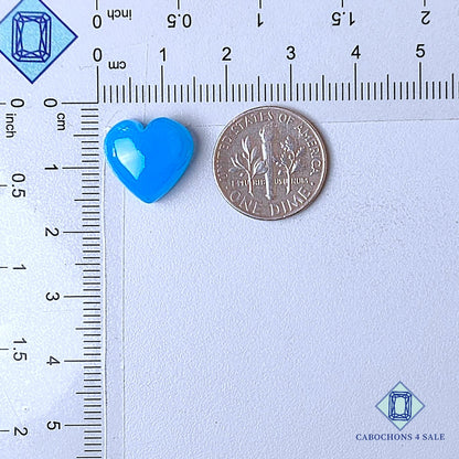 Natural Blue Chalcedony Gemstone Heart Carvings 13*14*6mm from Turkey  available for sale