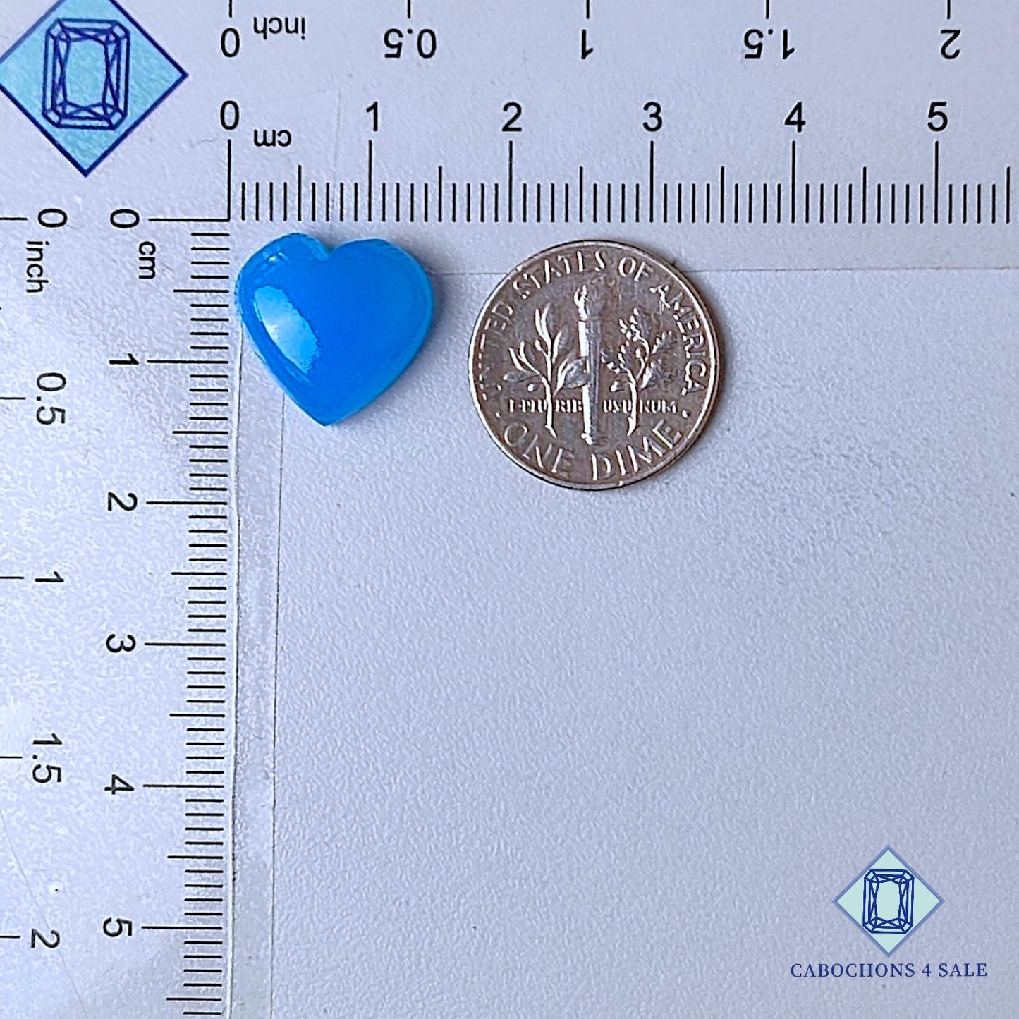 Natural Blue Chalcedony Gemstone Heart Carvings 13*14*6mm from Turkey  available for sale