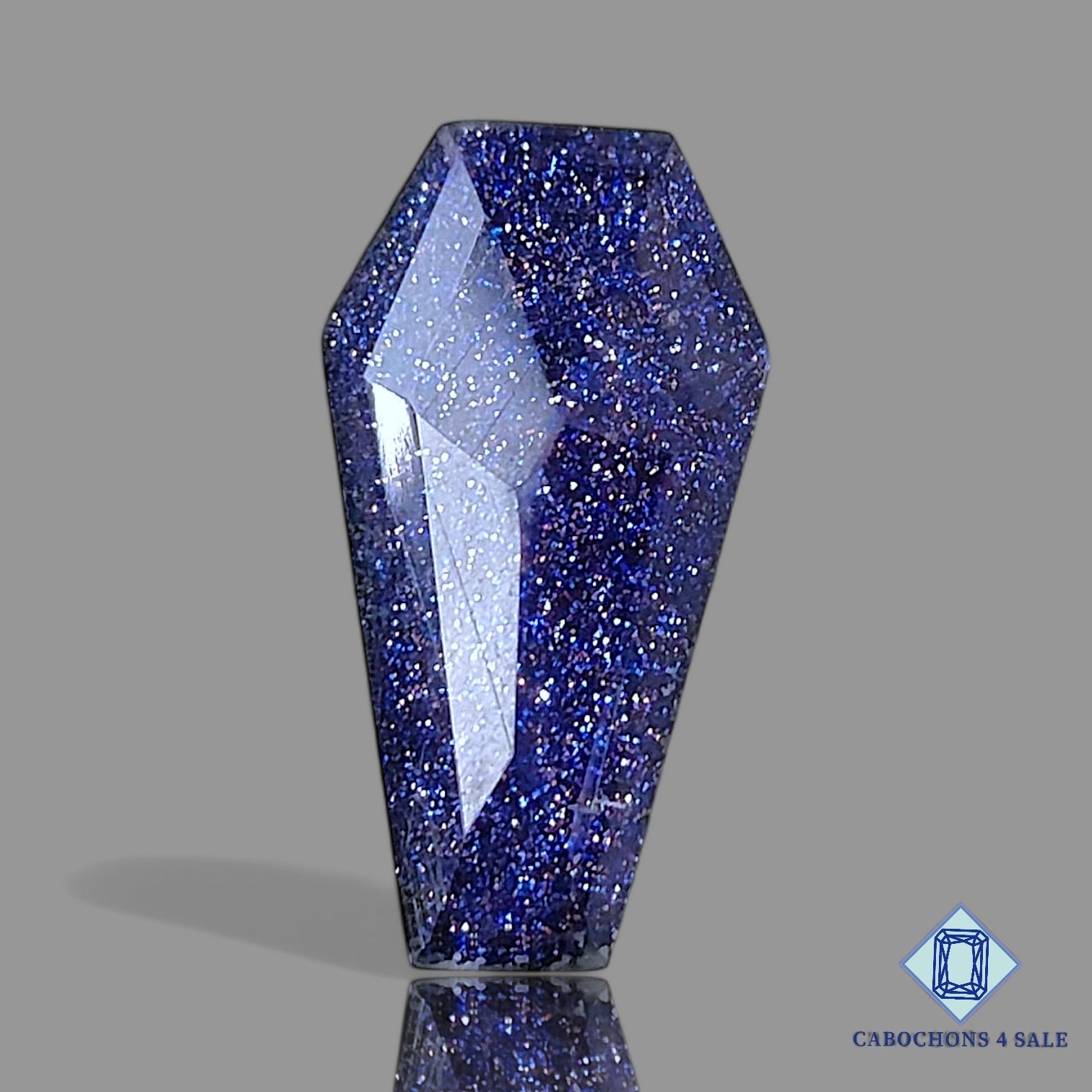 Blue Gold Stone Crystal Quartz Doublet