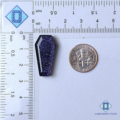 Piedra de oro azul + doblete de cuarzo cristal, piedras preciosas, dobletes de fantasía, 25 x 13 x 6 mm, disponibles para la venta