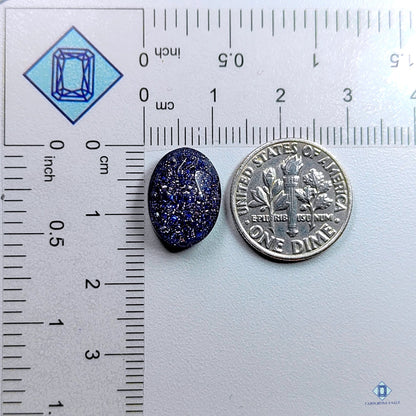 Piedra de oro azul + dobletes de cuarzo cristal Dobletes ovalados