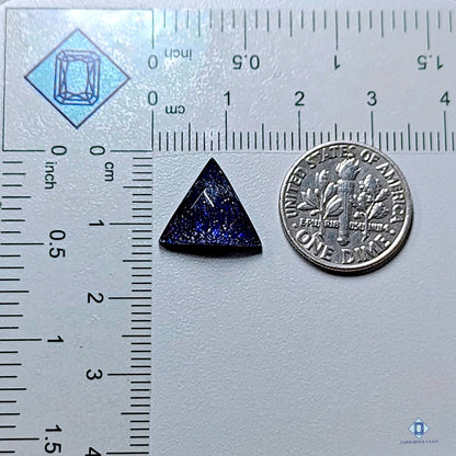 Piedra de oro azul + cuarzo cristal Dobletes Triángulos Dobletes