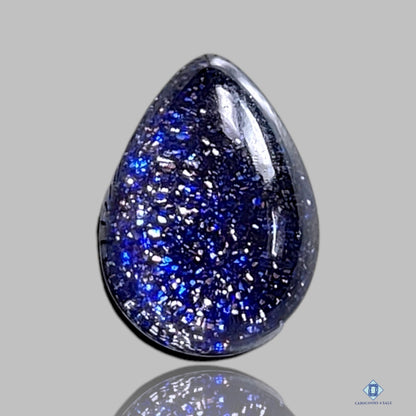 Blue Gold Stone +  Crystal Quartz Doublets