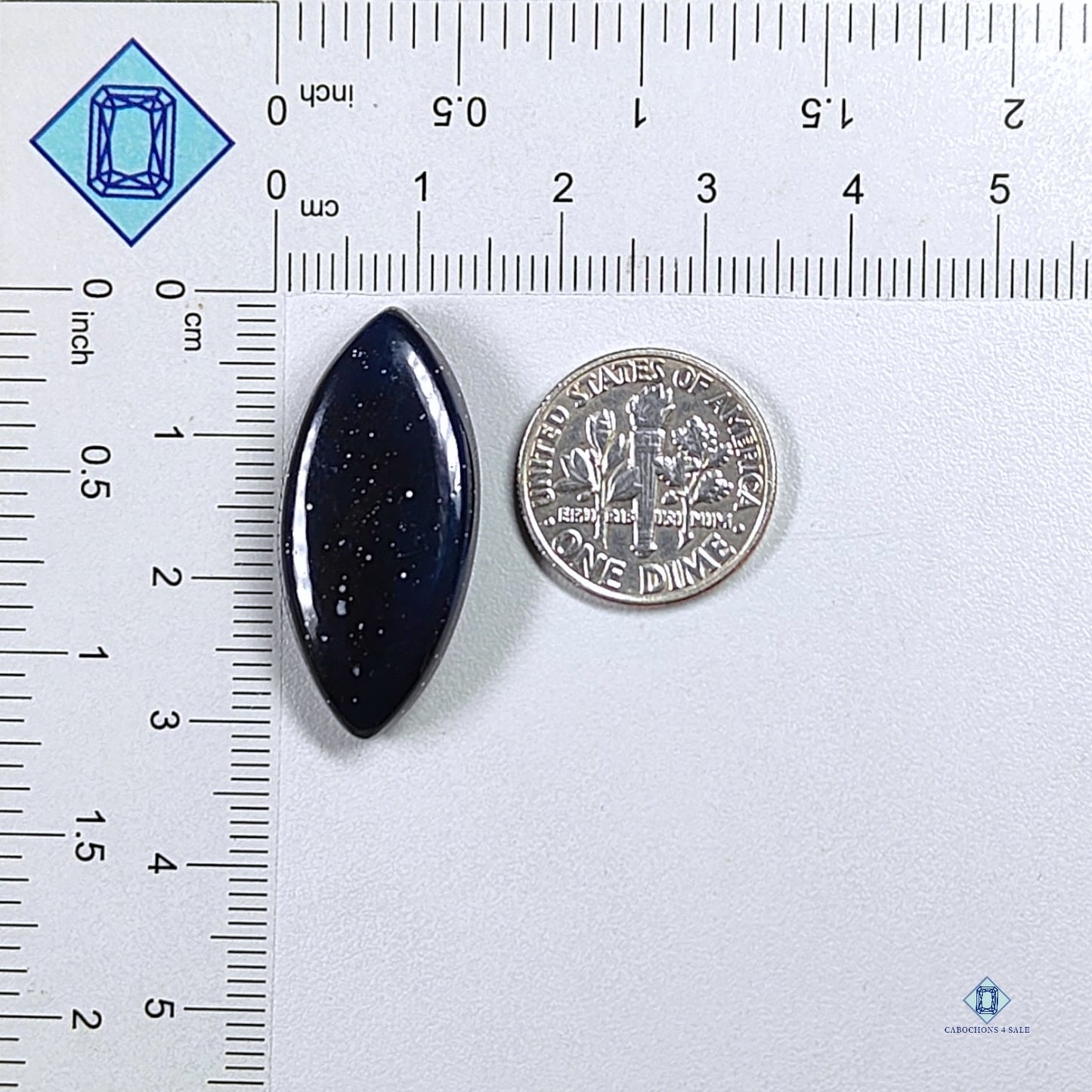 Blue Goldstone Marquise Cabochons