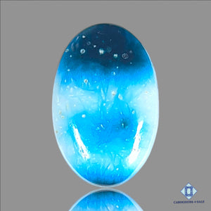 Natural Blue Ice Glacierite Gemstone Oval Cabochons 26*16*5mm from Indonesia available for sale
