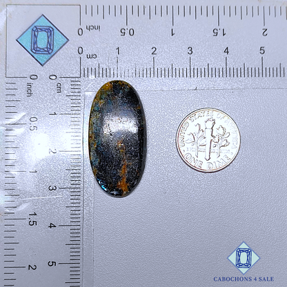 Cabujones ovalados de cianita azul de 31 x 15 x 5 mm