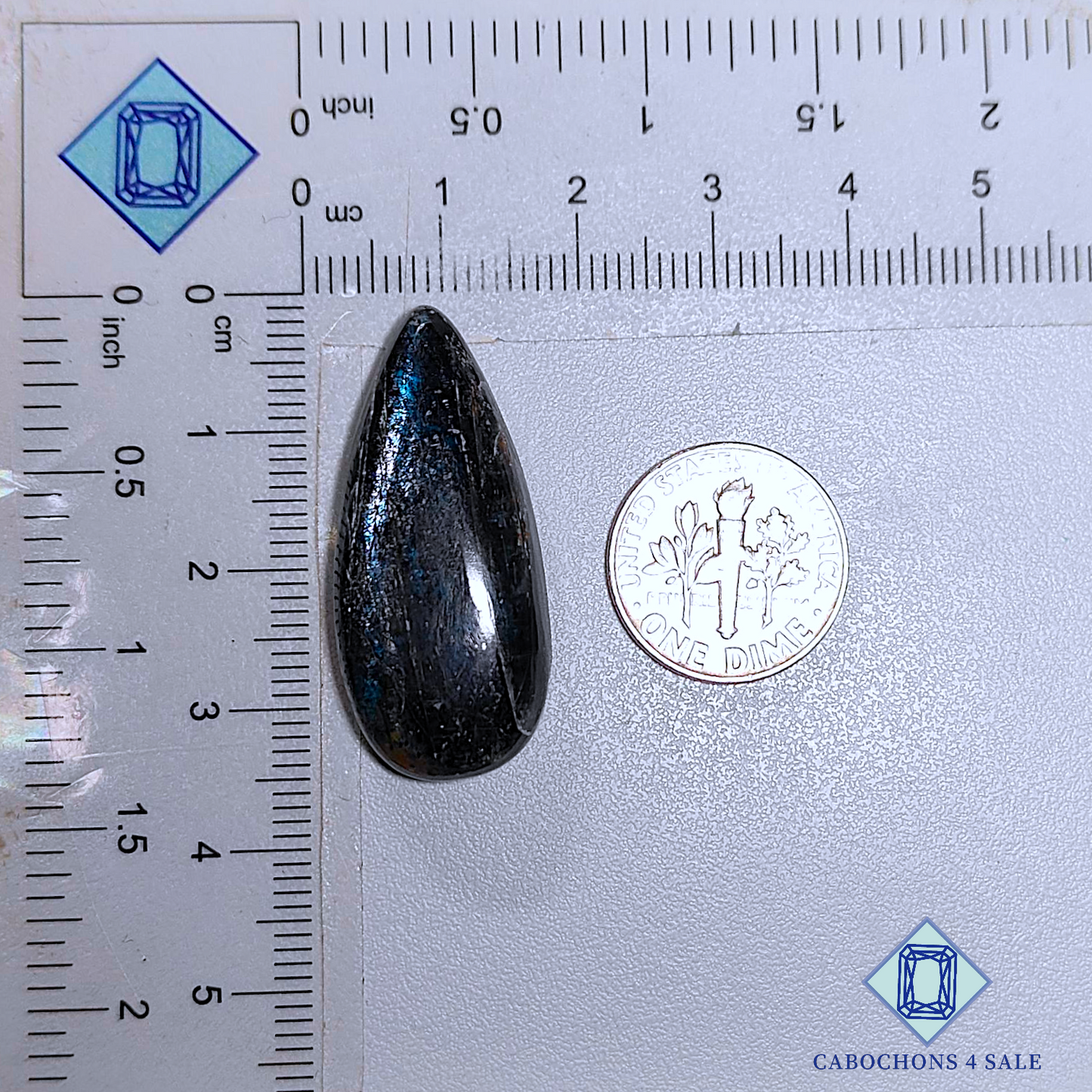Blue Kyanite Pear Cabochons 34*15*7mm
