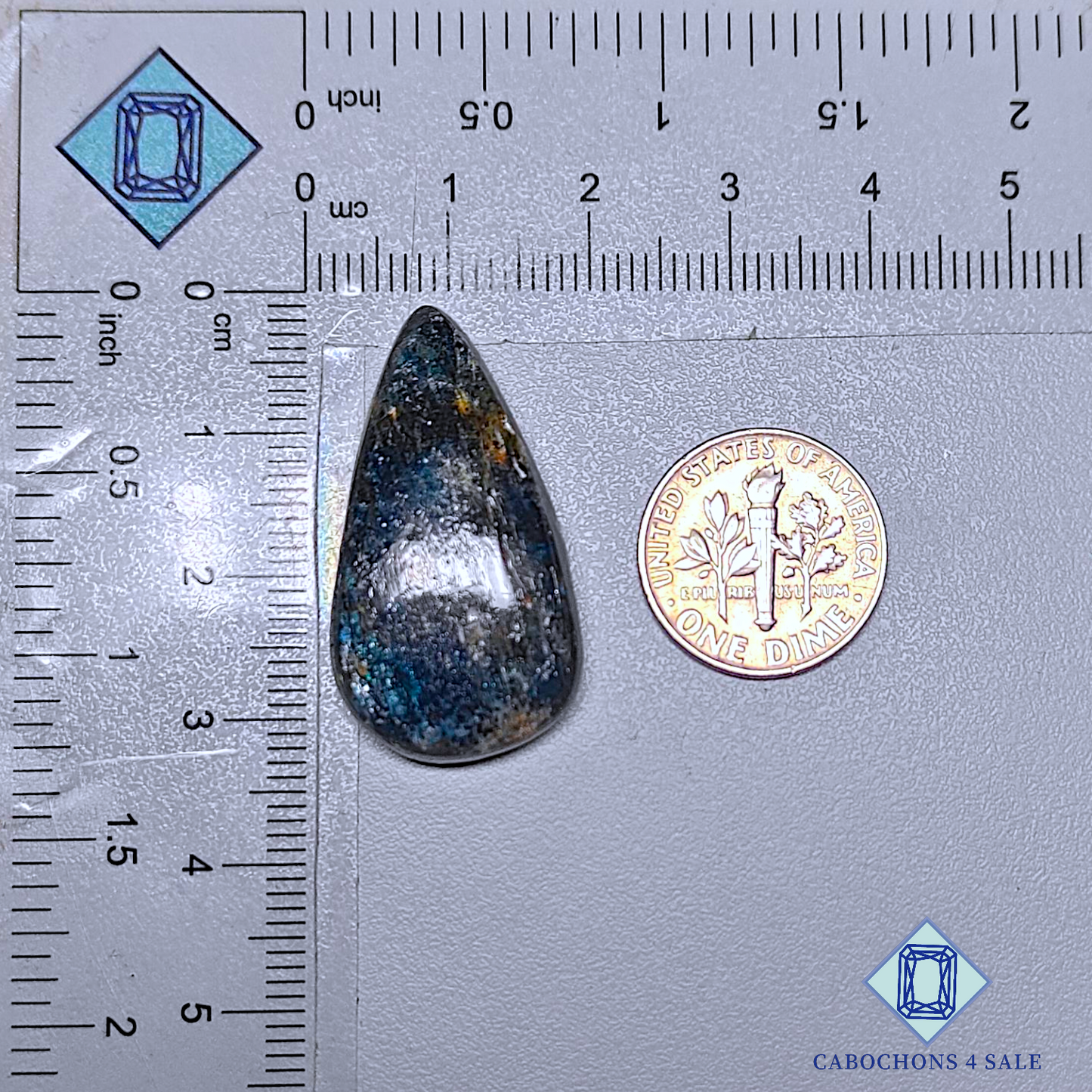 Blue Kyanite Pear Cabochons 32*17*7mm