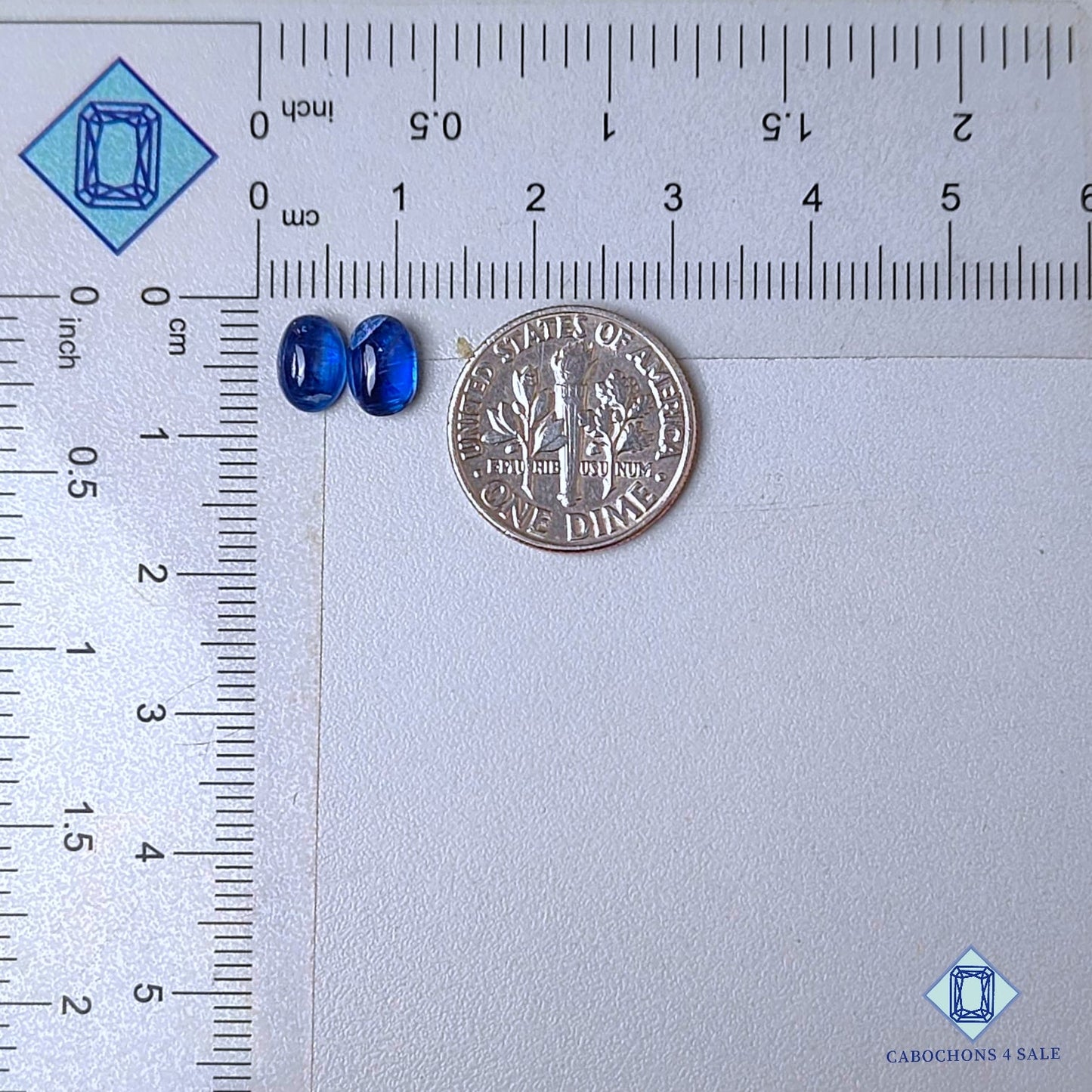 Natural Blue Kyanite Gemstone  Oval Pairs 7*5*3mm from Brazil available for sale