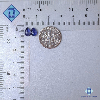 Natural Blue Kyanite Gemstone  Pear Pairs 7*5*2mm from Brazil available for sale