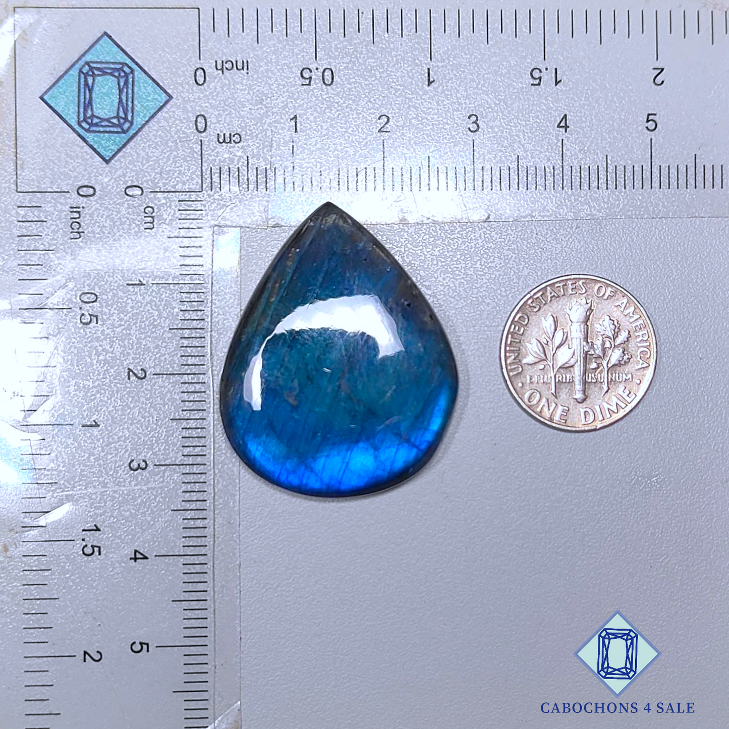 Blue Labradorite Pear Cabochons
