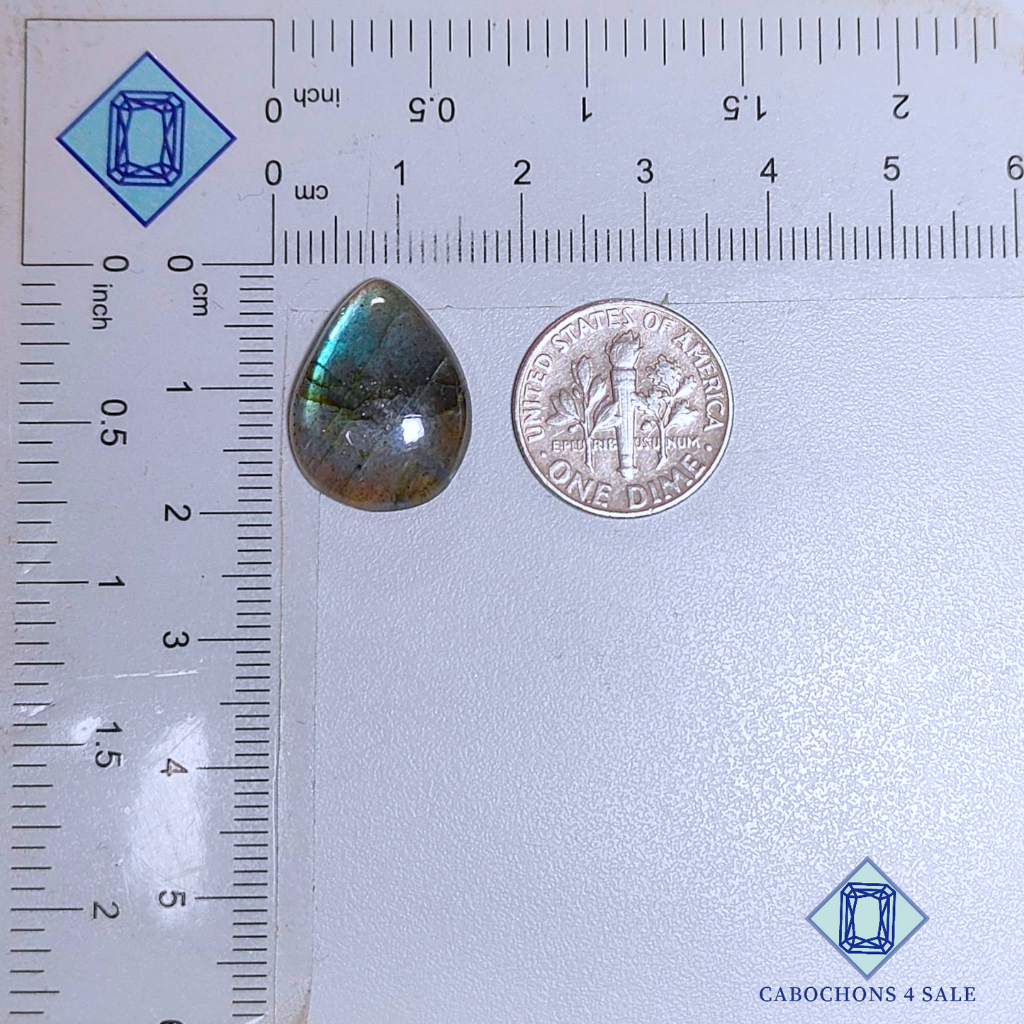 Blue Labradorite Pear Cabochons