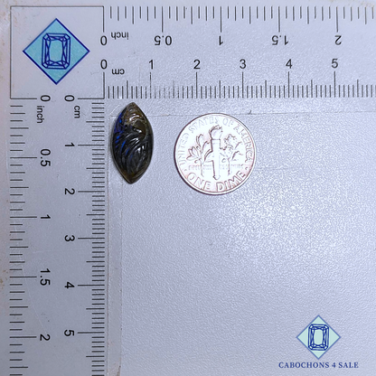 Blue Labradorite Marquise Carvings