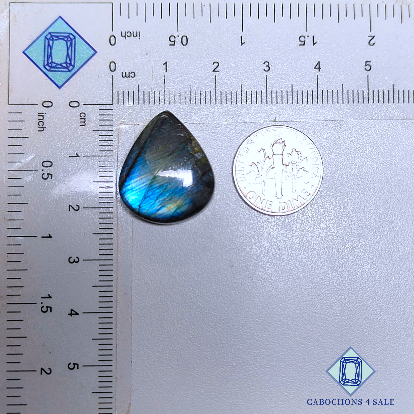 Blue Labradorite Pear Cabochons