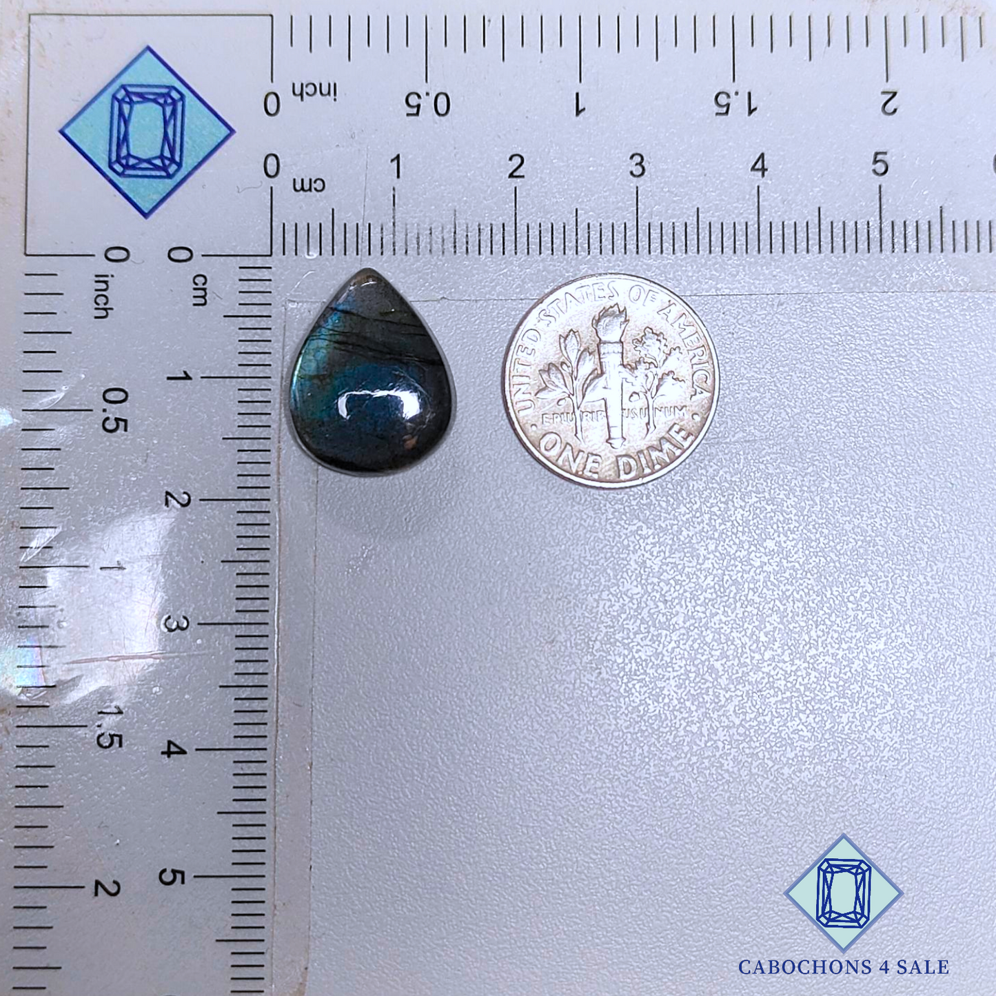 Blue Labradorite Pear Cabochons