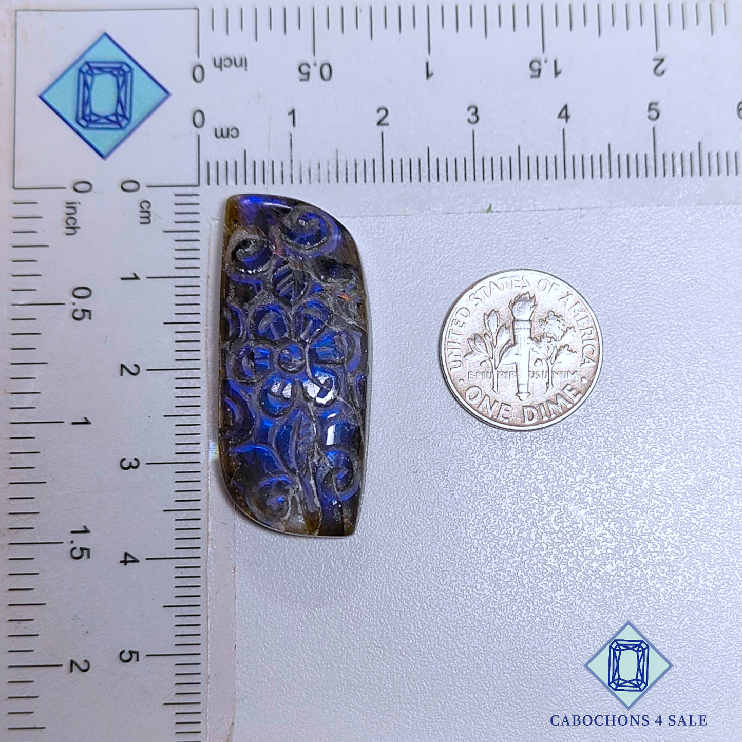 Tallas de fantasía de labradorita azul