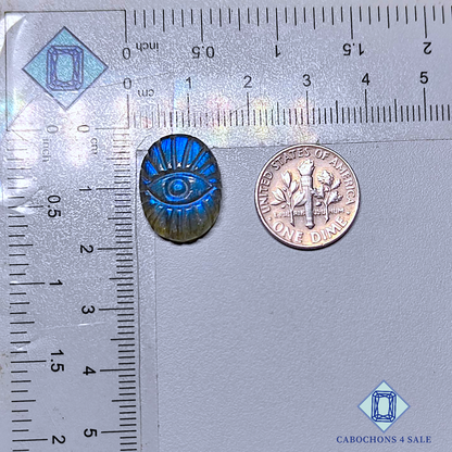 Blue Labradorite Oval Carvings 17*13*5mm