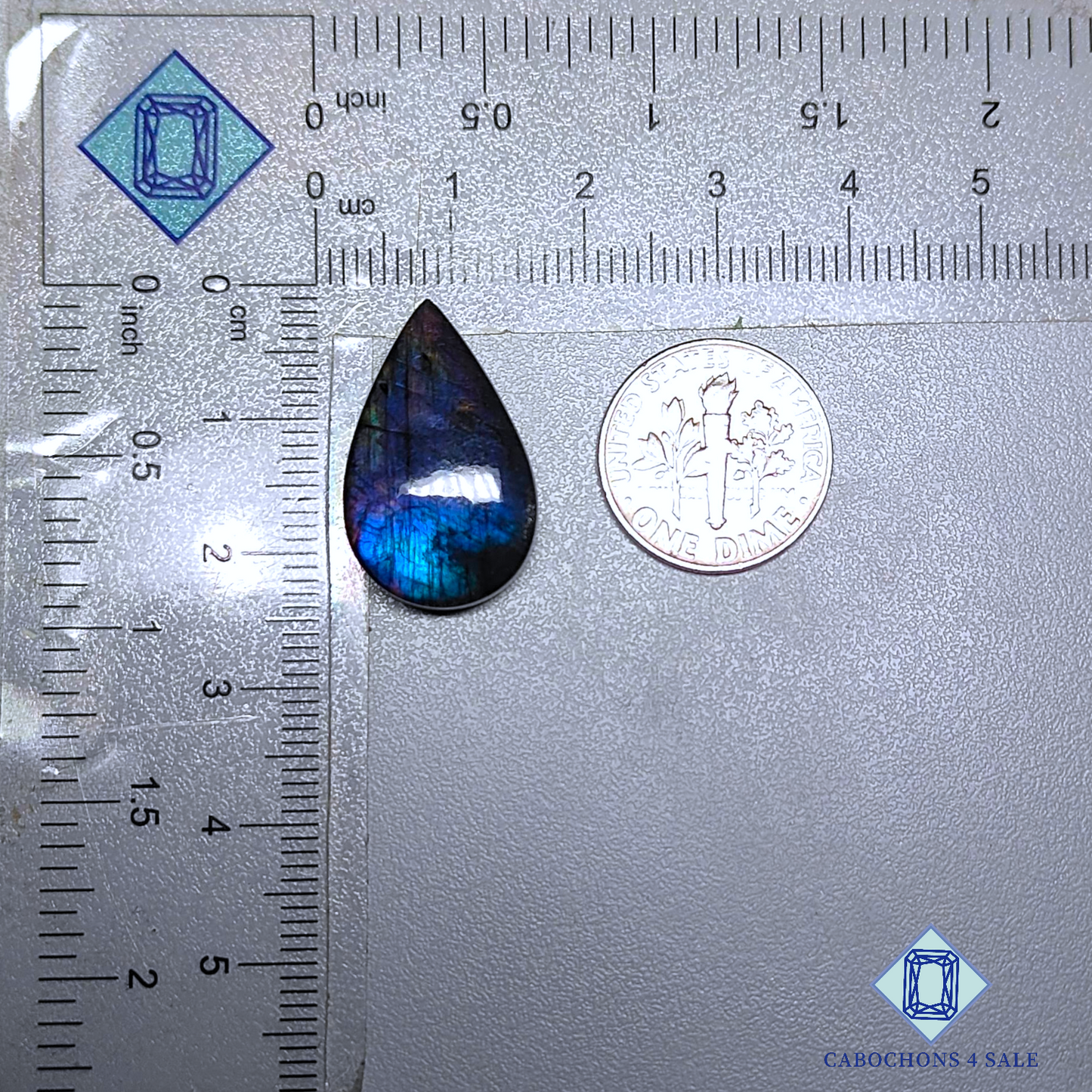 Blue Labradorite Pear Cabochons