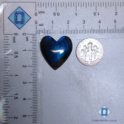 Blue Labradorite Heart Carvings