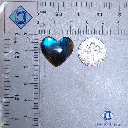 Blue Labradorite Heart Carvings